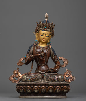 Oxidized Copper Buddhist Statue