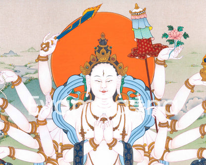 Cundi Thangka Print's Graceful Presence | Embodiment of Compassion and Wisdom