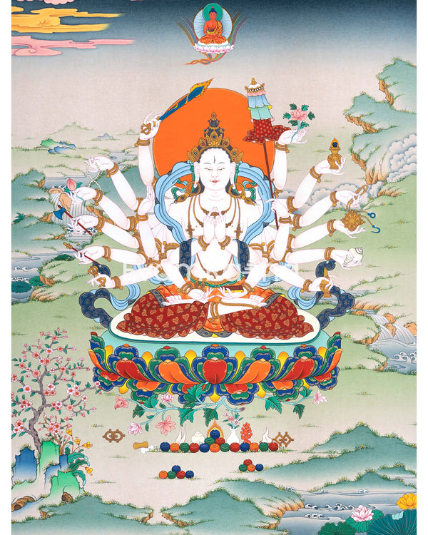 Cundi Thangka Print's Graceful Presence