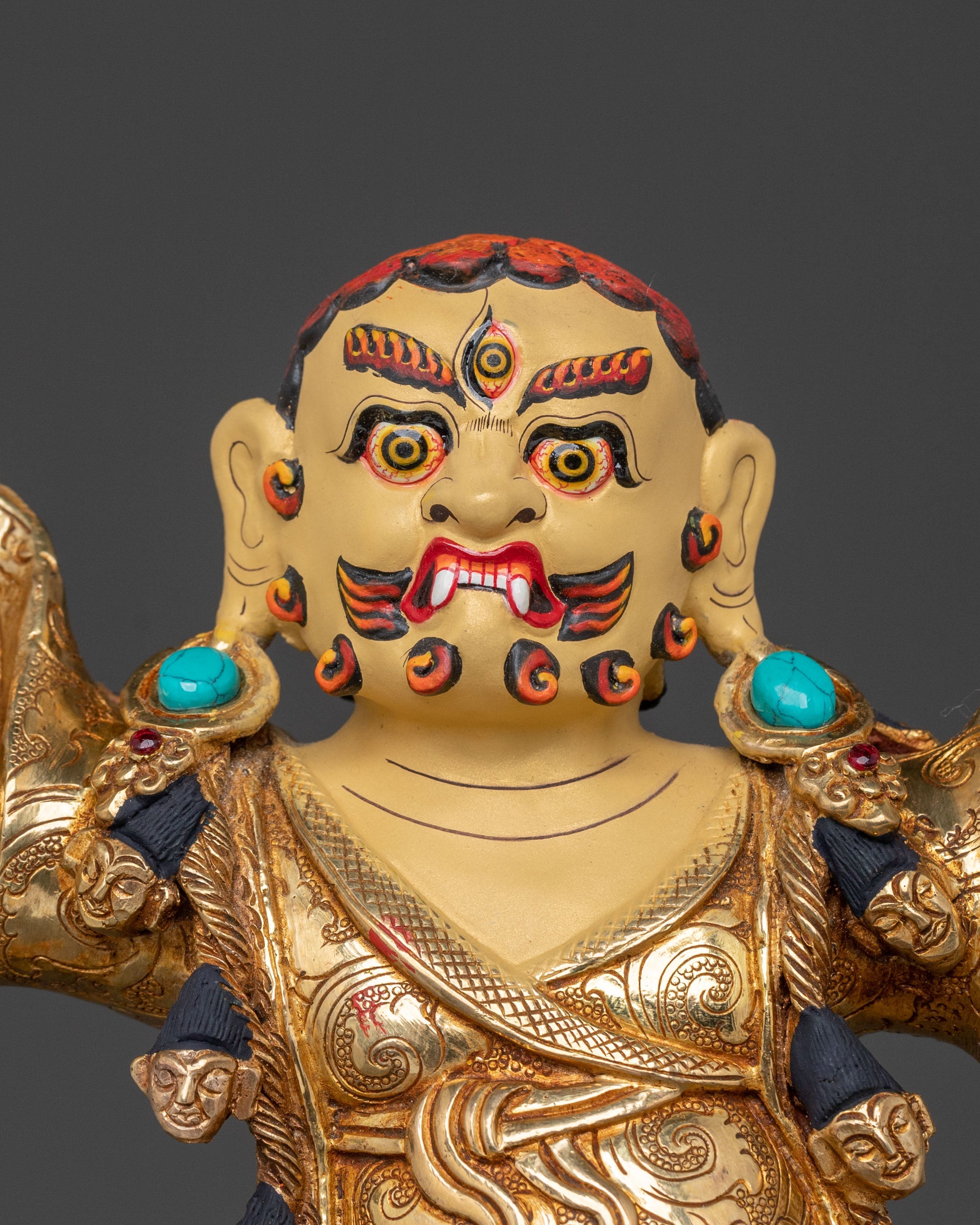 Spiritual Dorje Drollo Vajra Protector Statue | Tibetan Buddhist Sculpture