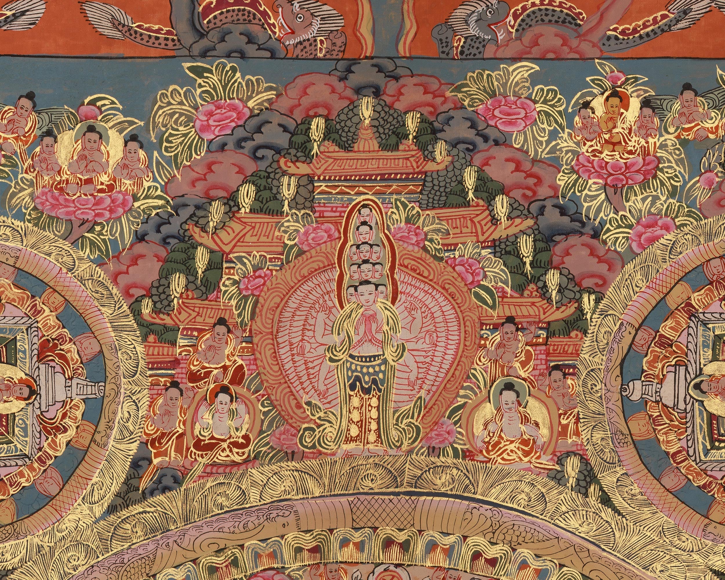 Sacred Thangka of Buddha Mandala | A Vision of Enlightened Universe