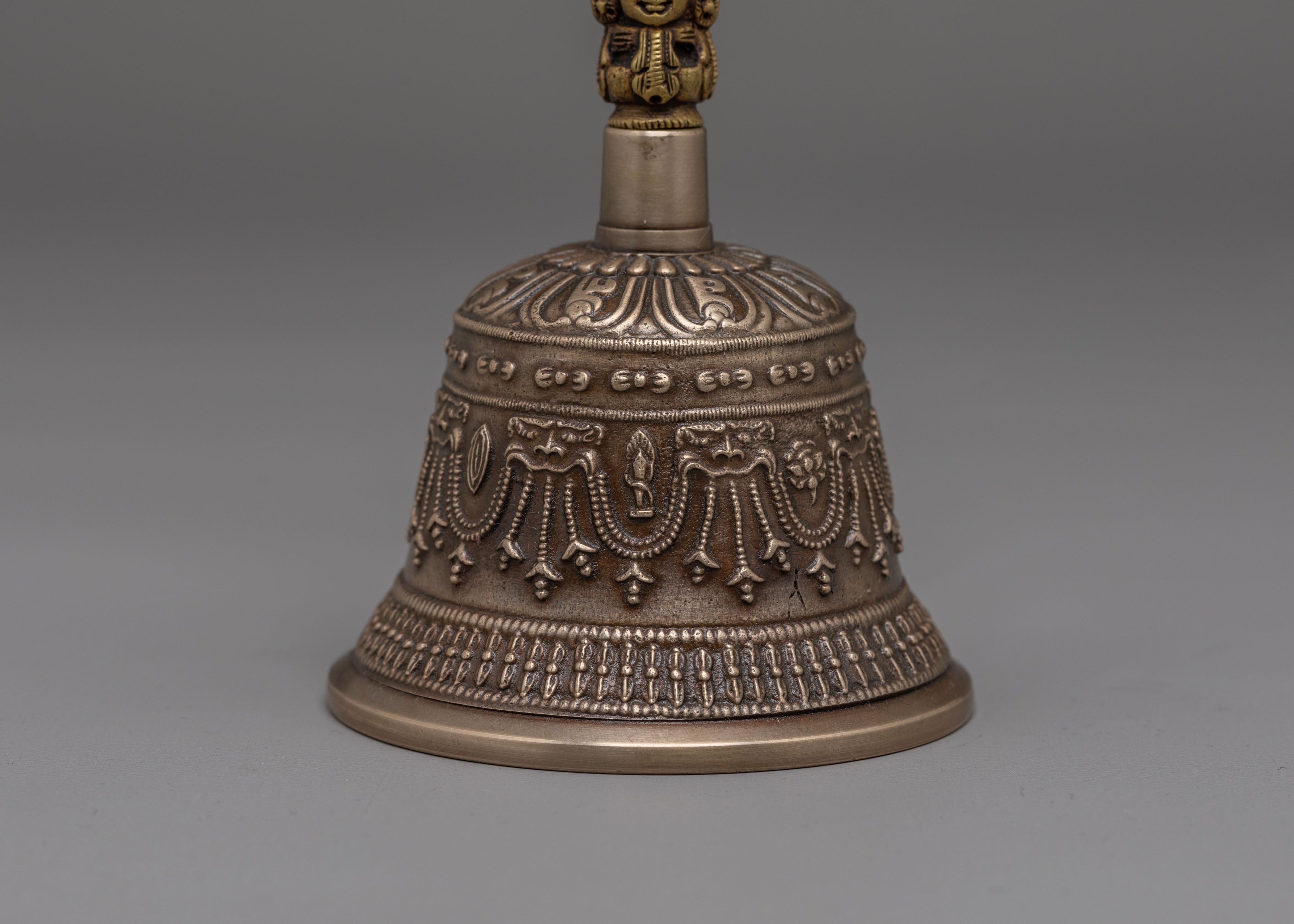 Handmade Vajra and Bell Set | Spiritual Brass and Bronze Buddhist Iconography