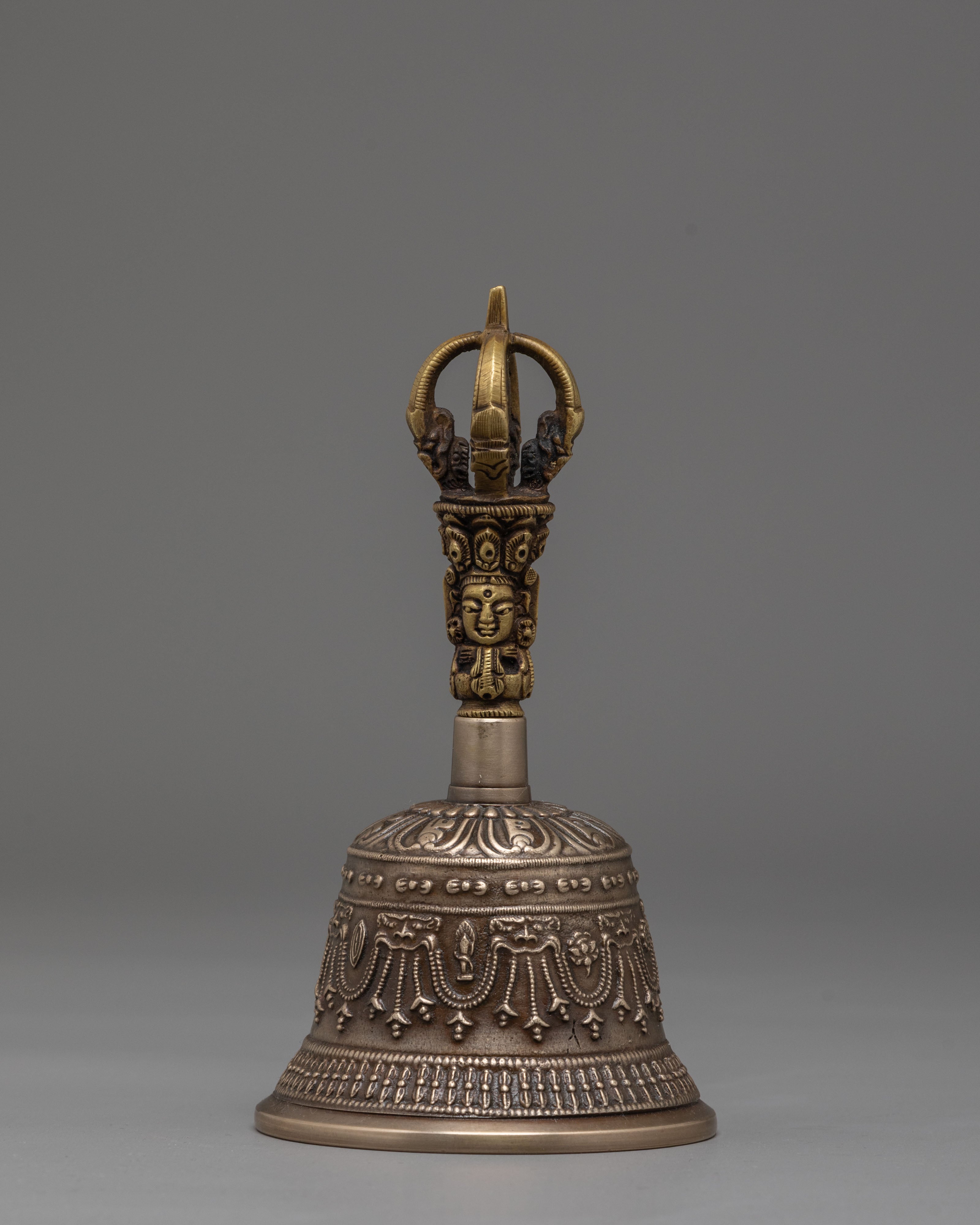 Handmade Vajra and Bell Set | Spiritual Brass and Bronze Buddhist Iconography