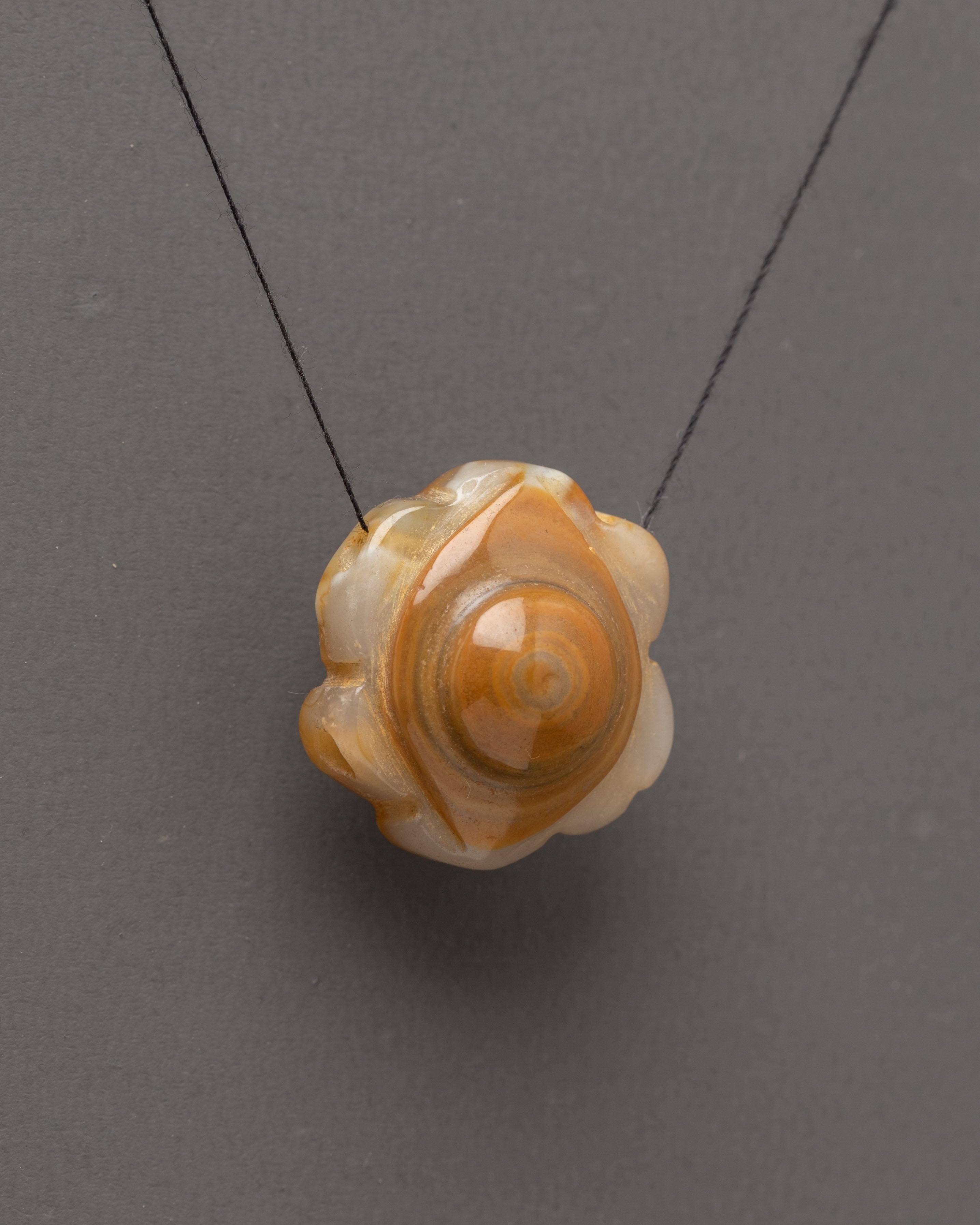Carved Agate Stone Pendant | Natural Gemstone Jewelry