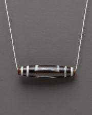 Traditional Tibetan Dzi Bead Locket | Himalayan Agate Pendant