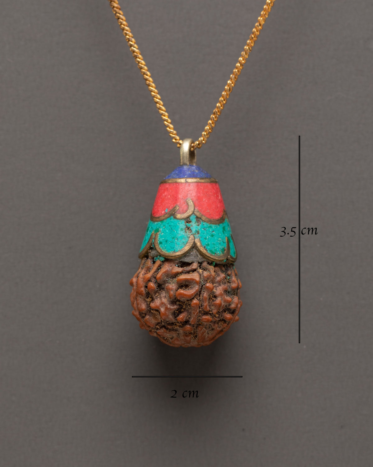 Himalayan Rudraksha Decorative Locket | Gemstone Pendant