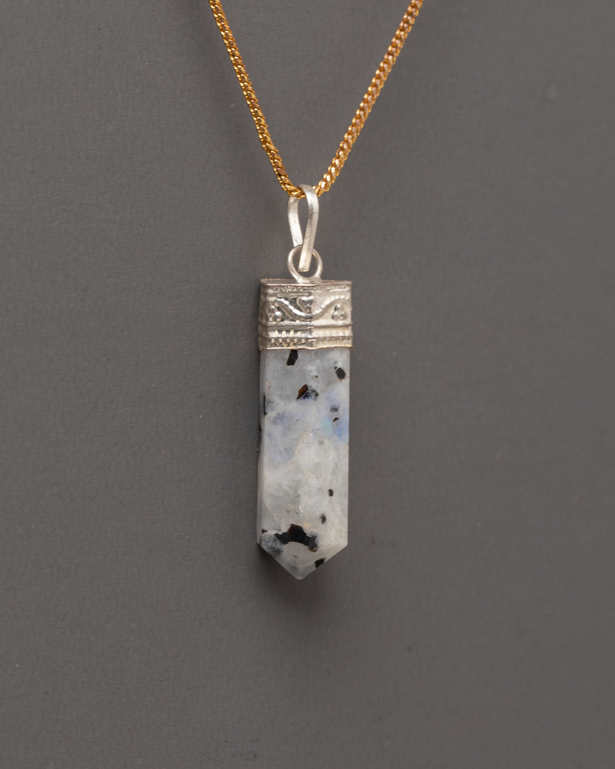 Rainbow Moonstone Pendant | Natural Gemstone Jewelry
