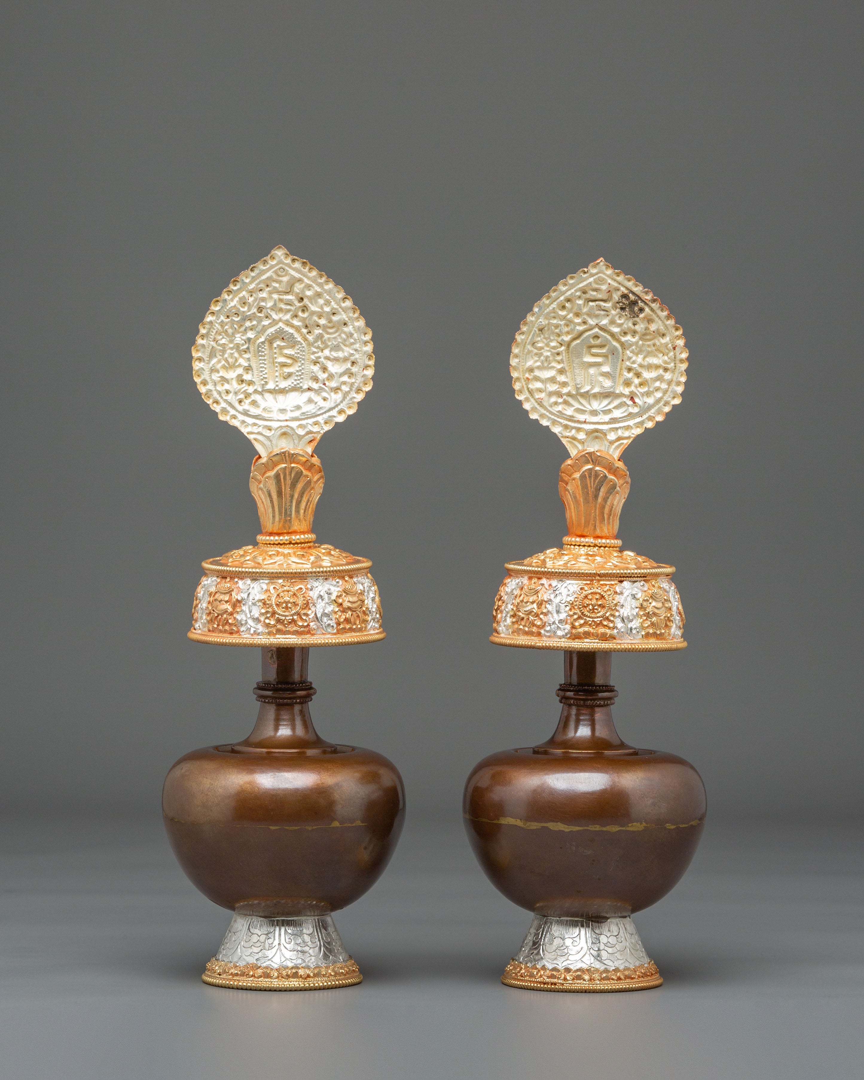 Tibetan Ceremonial Bhumba Set | Buddhist Ritual Offering Vessel