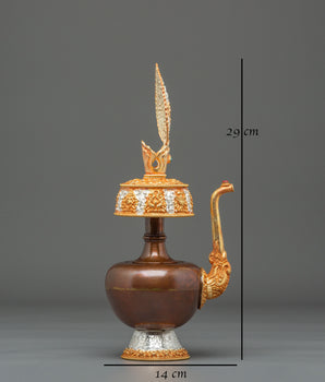 Buddhist Water Offering Bhumba Set | Sacred Ritual Vase for Blessings and Purification