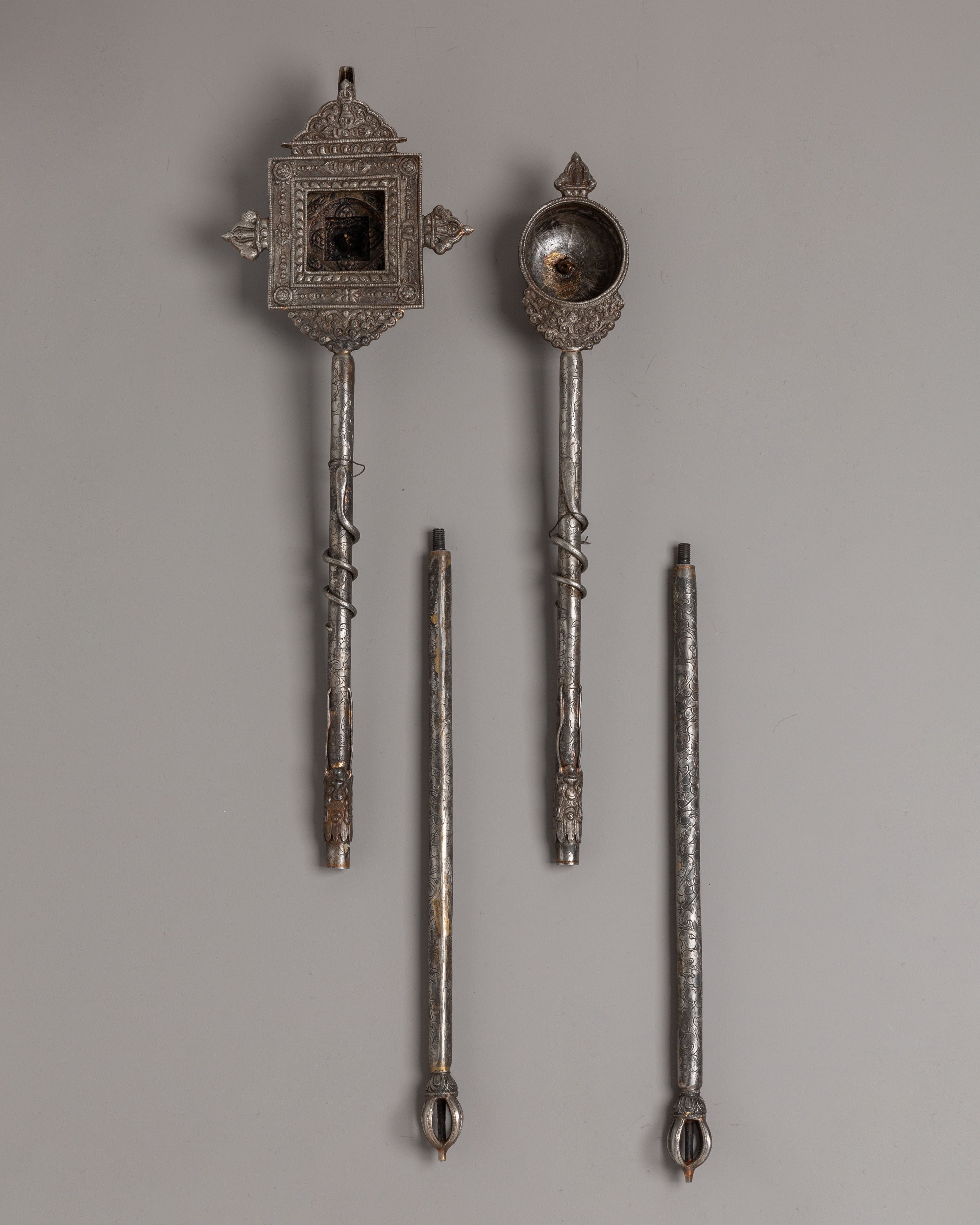 Buddhist Gangsa & Ganglus Set | Traditional Tibetan Ritual Sound Tools