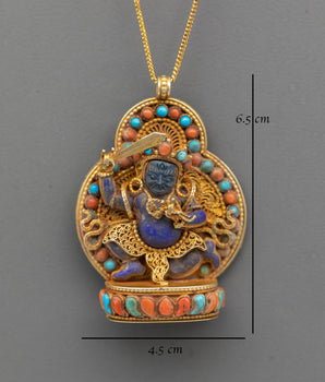 Khadgapani Protection Pendant | Tibetan Amulet for Spiritual Strength