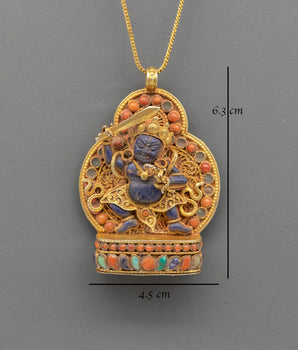 Handmade Khadgapani Locket | Buddhist Amulet Pendant for Spiritual Protection and Power