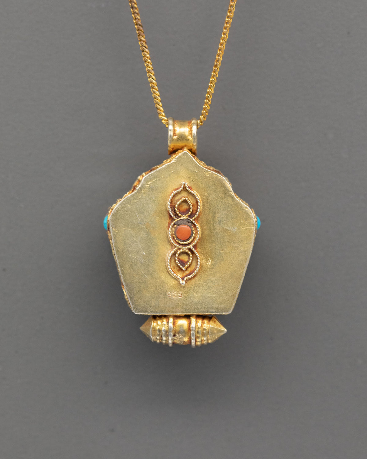 Amitabha Buddha Ghau Locket | Gold Plated Tibetan Buddhist Pendant