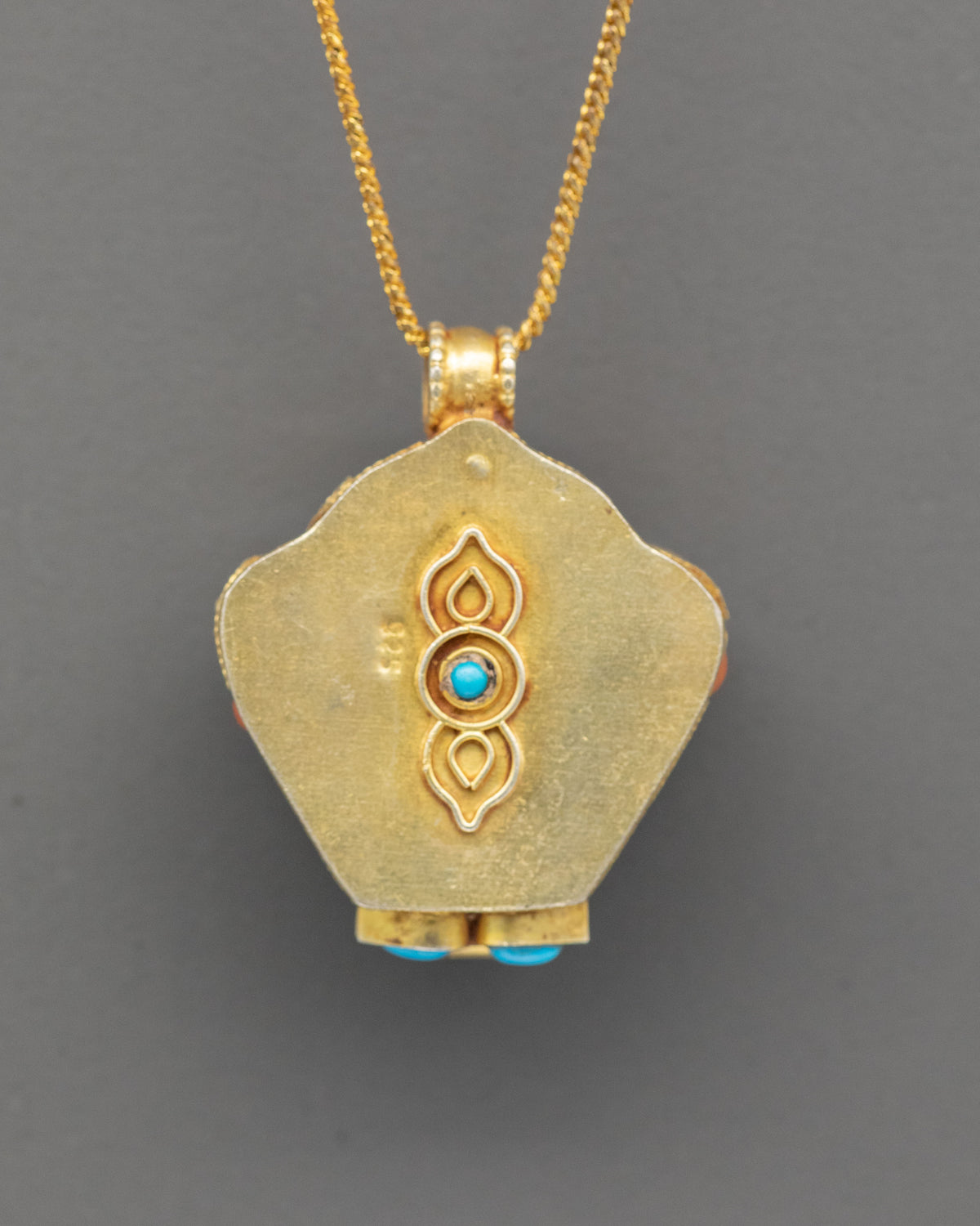 Tibetan Green Tara Ghau Locket | Gold Plated Buddhist Amulet Pendant