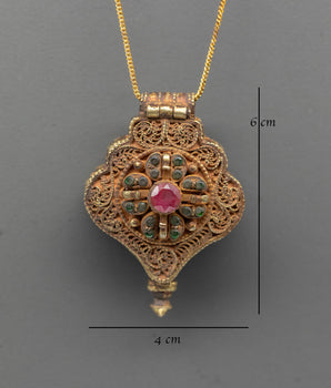 Spiritual Protection Ghau Box Locket | Buddhist Locket