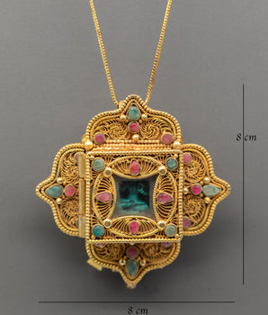 Traditional Buddhist Ghau Box Locket | Tibetan Locket