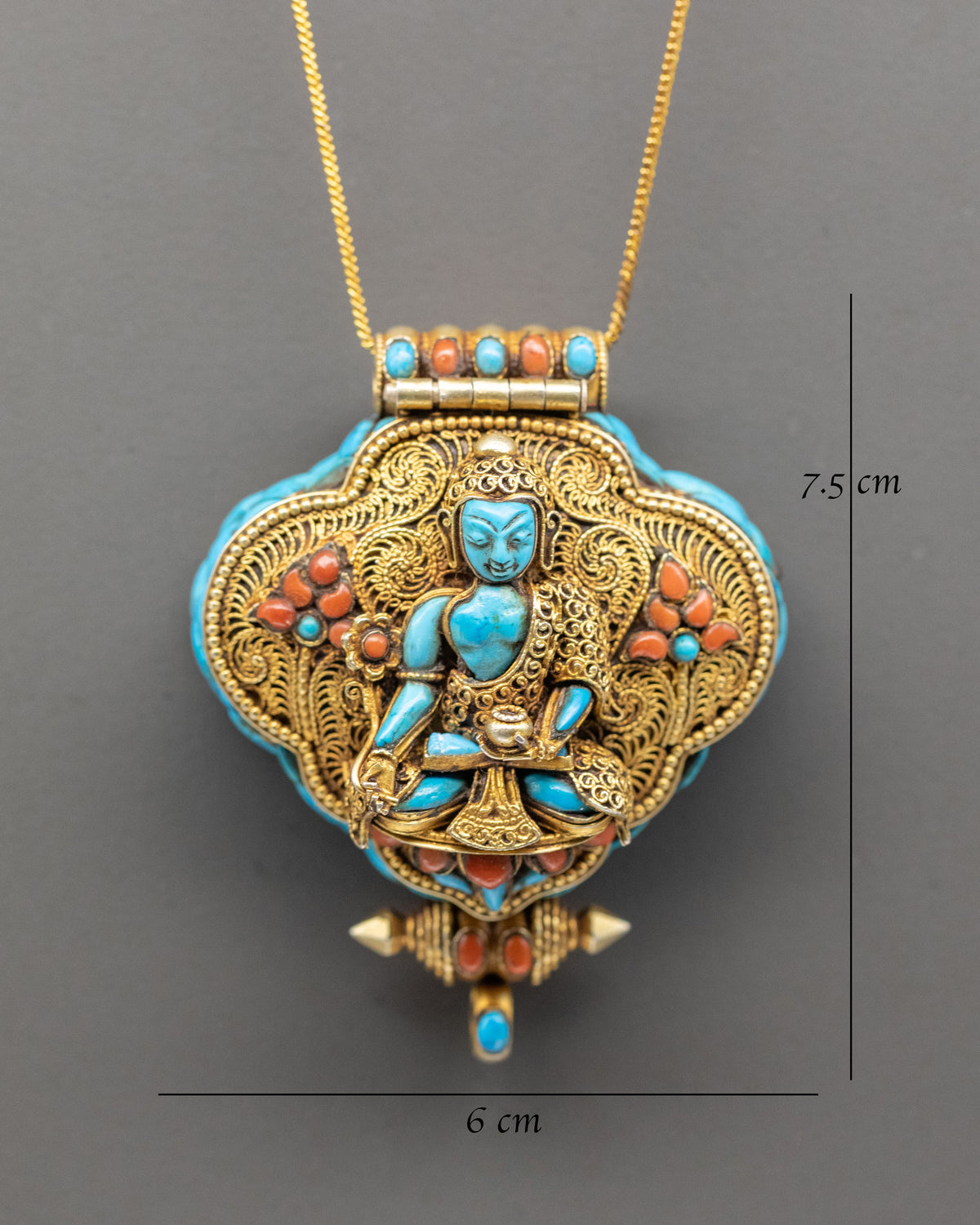 Medicine Buddha Ghau Locket | Tibetan Healing Amulet for Peace
