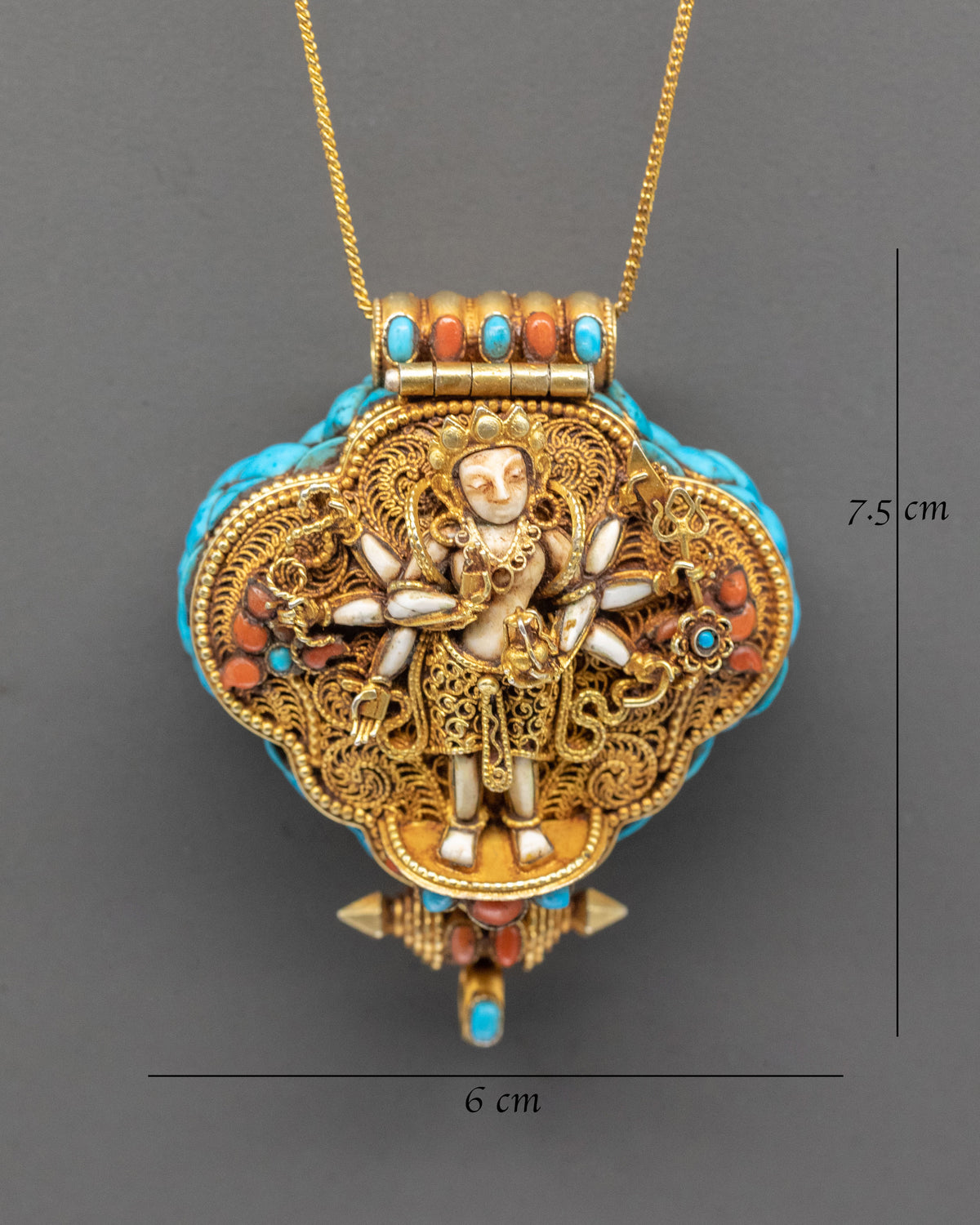 Amoghapasha Ghau Box Locket | Tibetan Buddhist Sacred Amulet