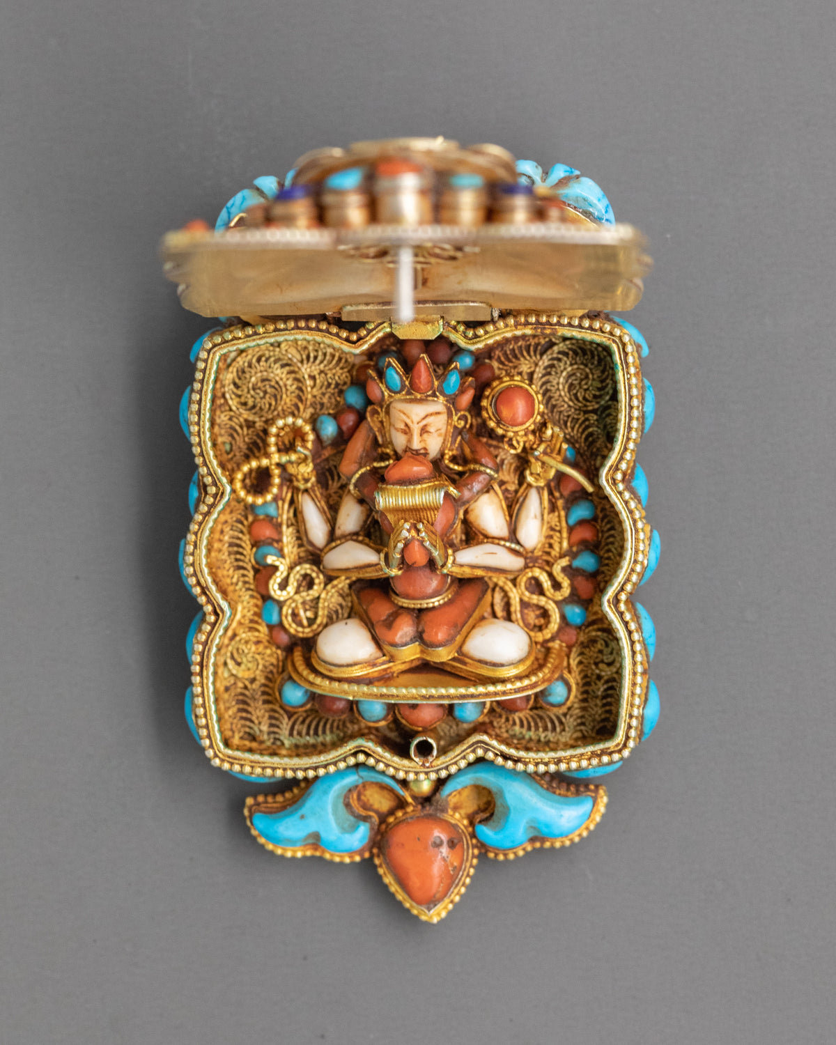 Handmade Manjushri Ghau Locket | Tibetan Buddhist Amulet of Wisdom
