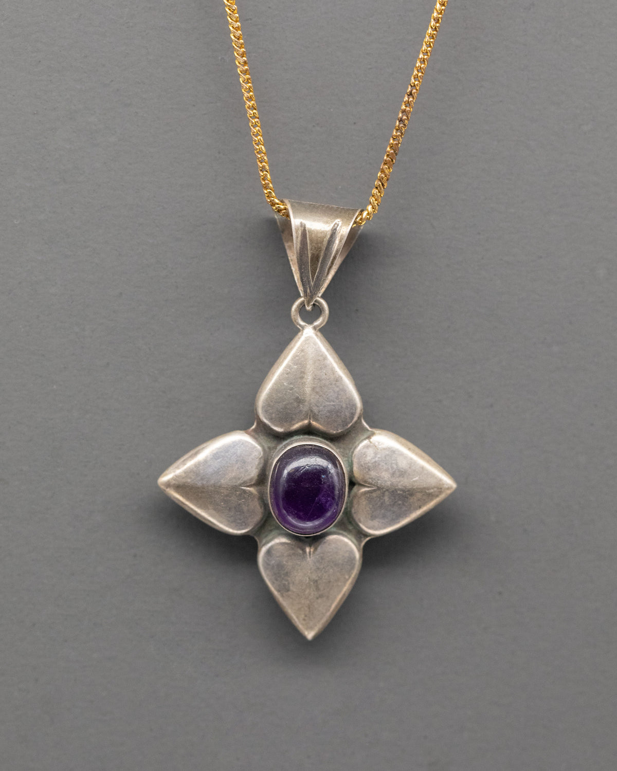 Amethyst Flower Pendant