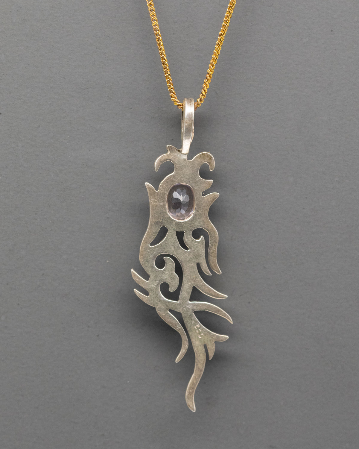 Amethyst Stone Pendant | Silver Gemstone Jewelry