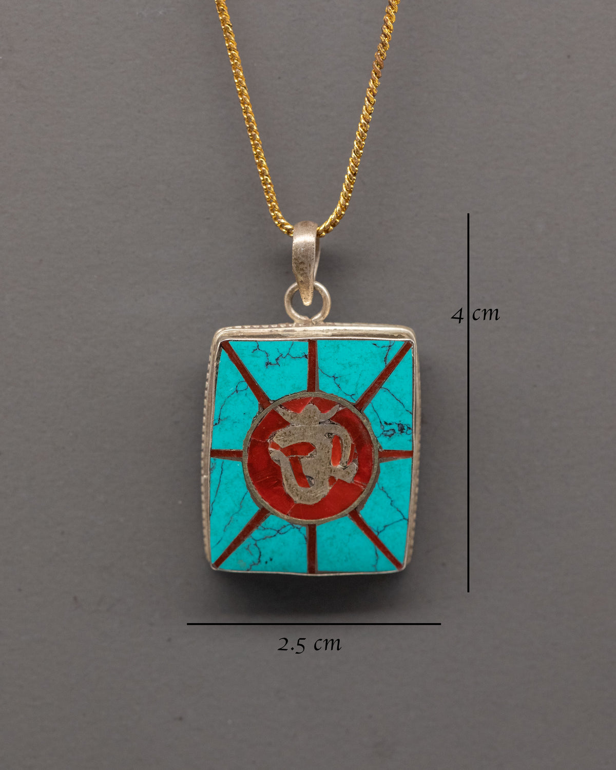 Buddhist Om Symbol Pendant | Sterling Silver Jewelry