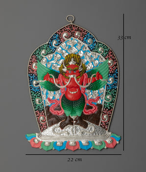Handcrafted Buddhist Deity Garuda Wall Hanging | Mythical Bird Wall Hanging
