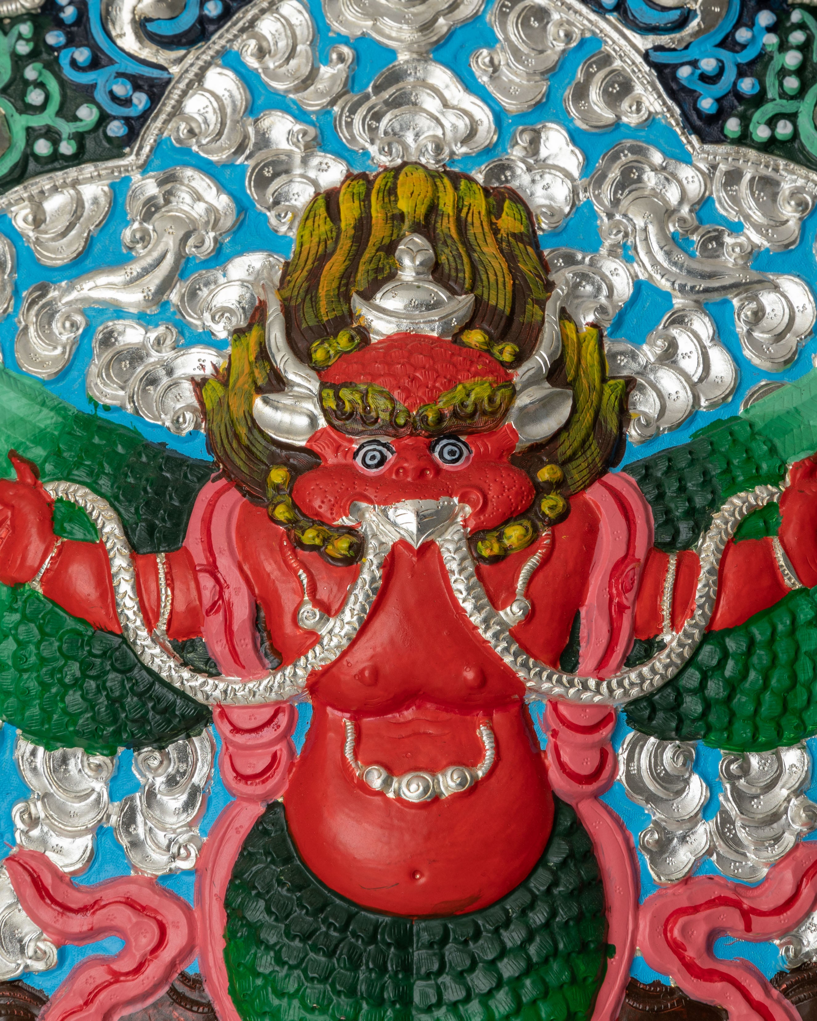 Handcrafted Buddhist Deity Garuda Wall Hanging | Mythical Bird Wall Hanging