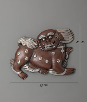 Handcrafted Wall Hanging for Decor | Snow Lion