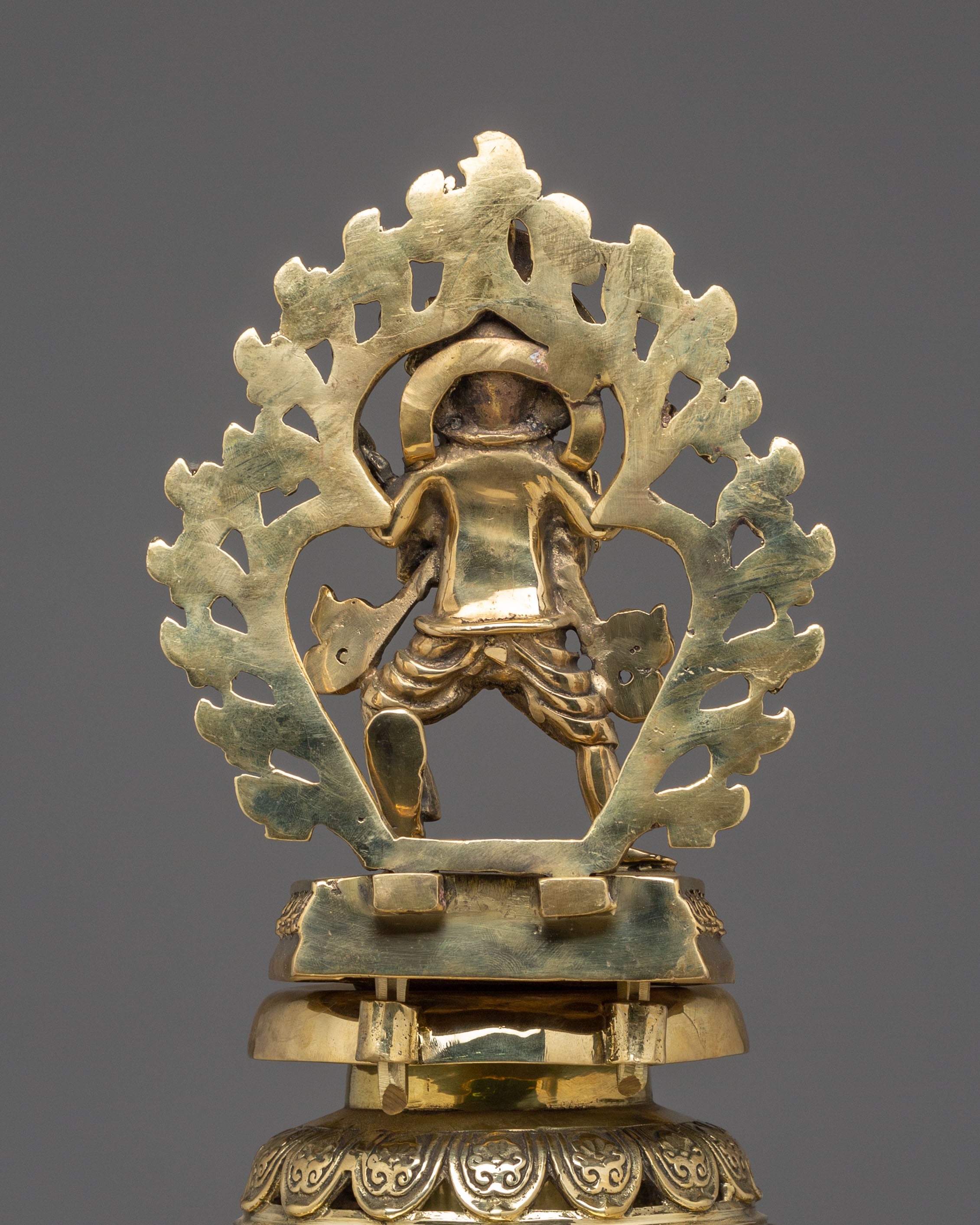 Sacred Brass Oil Lamp Set | Ganesha and Kartikeya Deity Offering Lamps