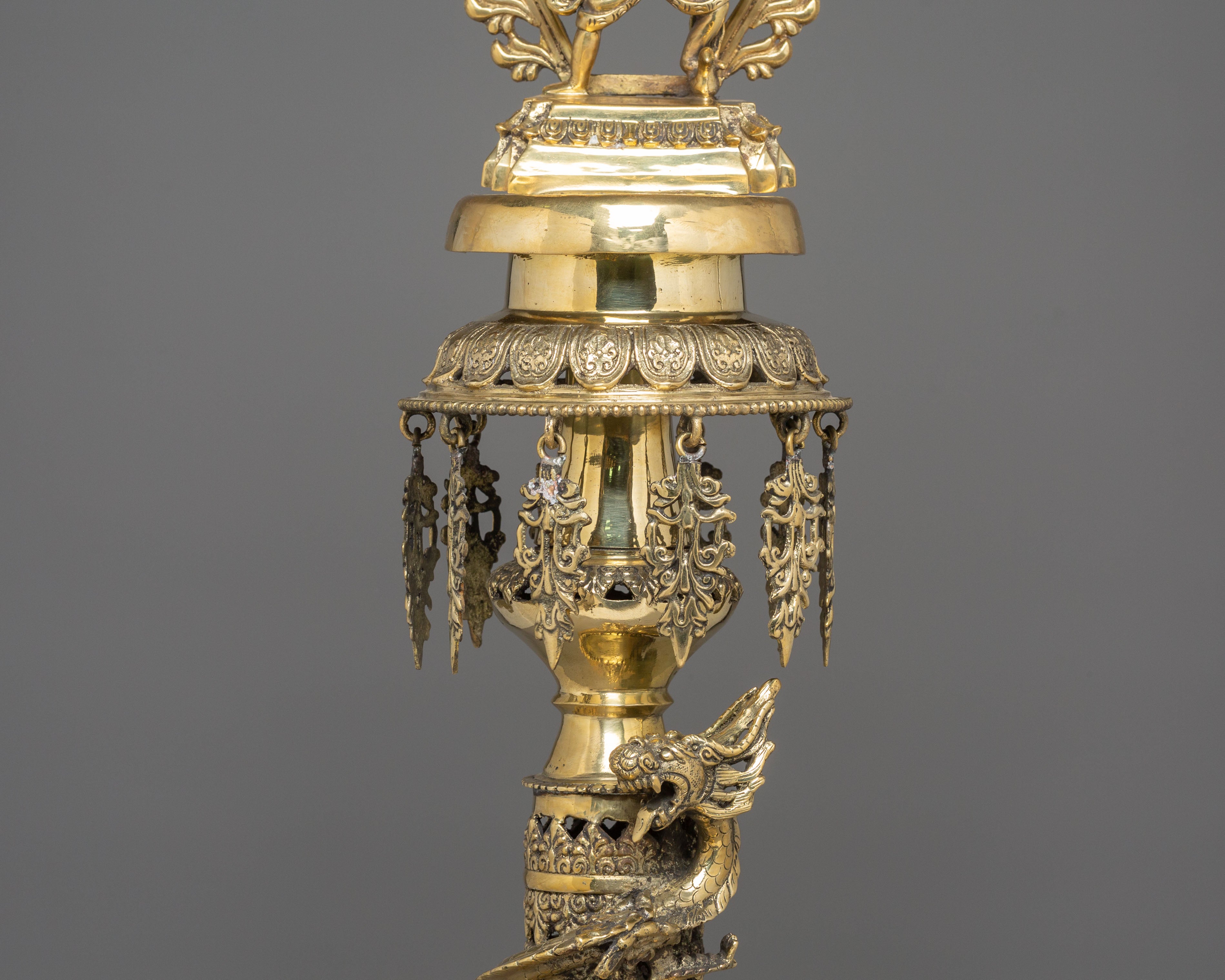 Brass Panas Lamp Set | Sacred Oil Lamp for Spiritual Offering