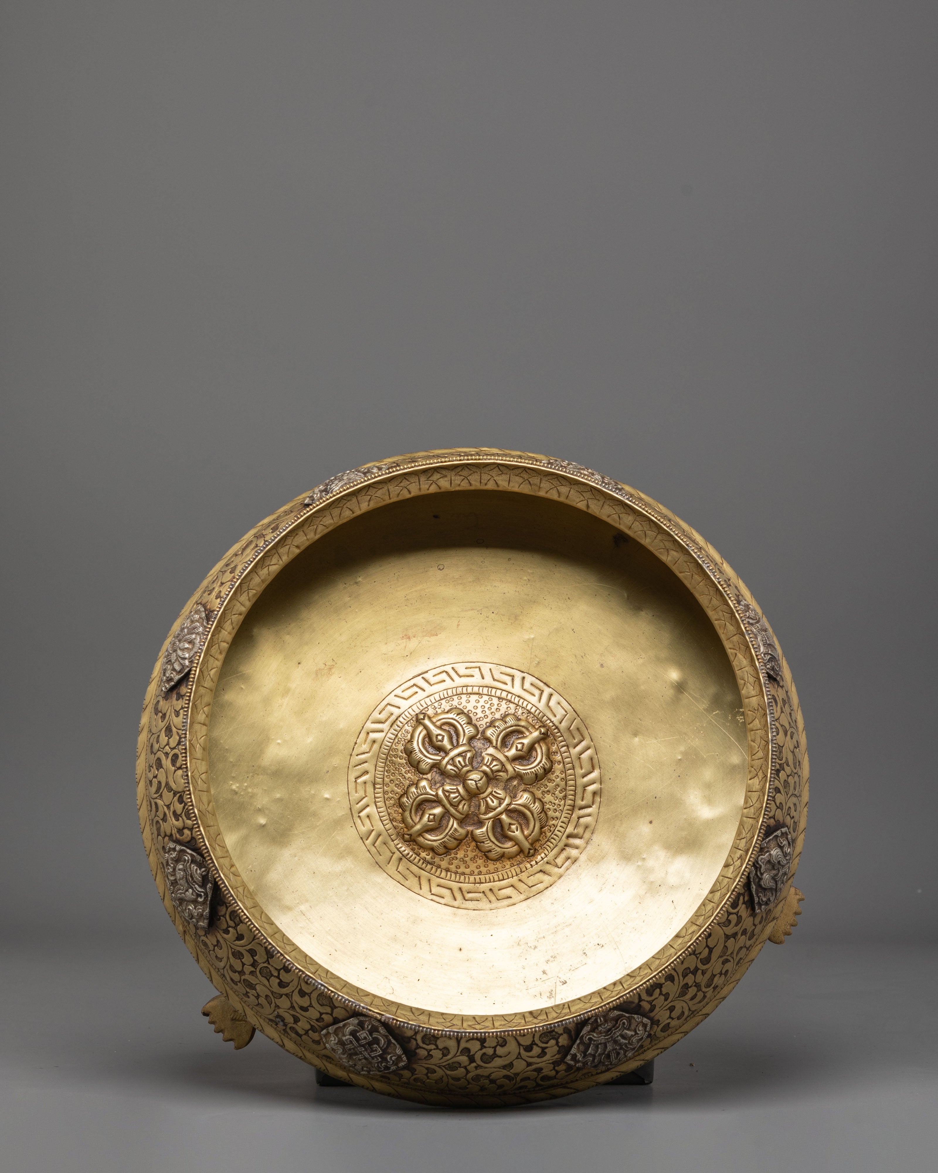 Decorative Ritual Urli Bowl | Traditional Buddhist Art