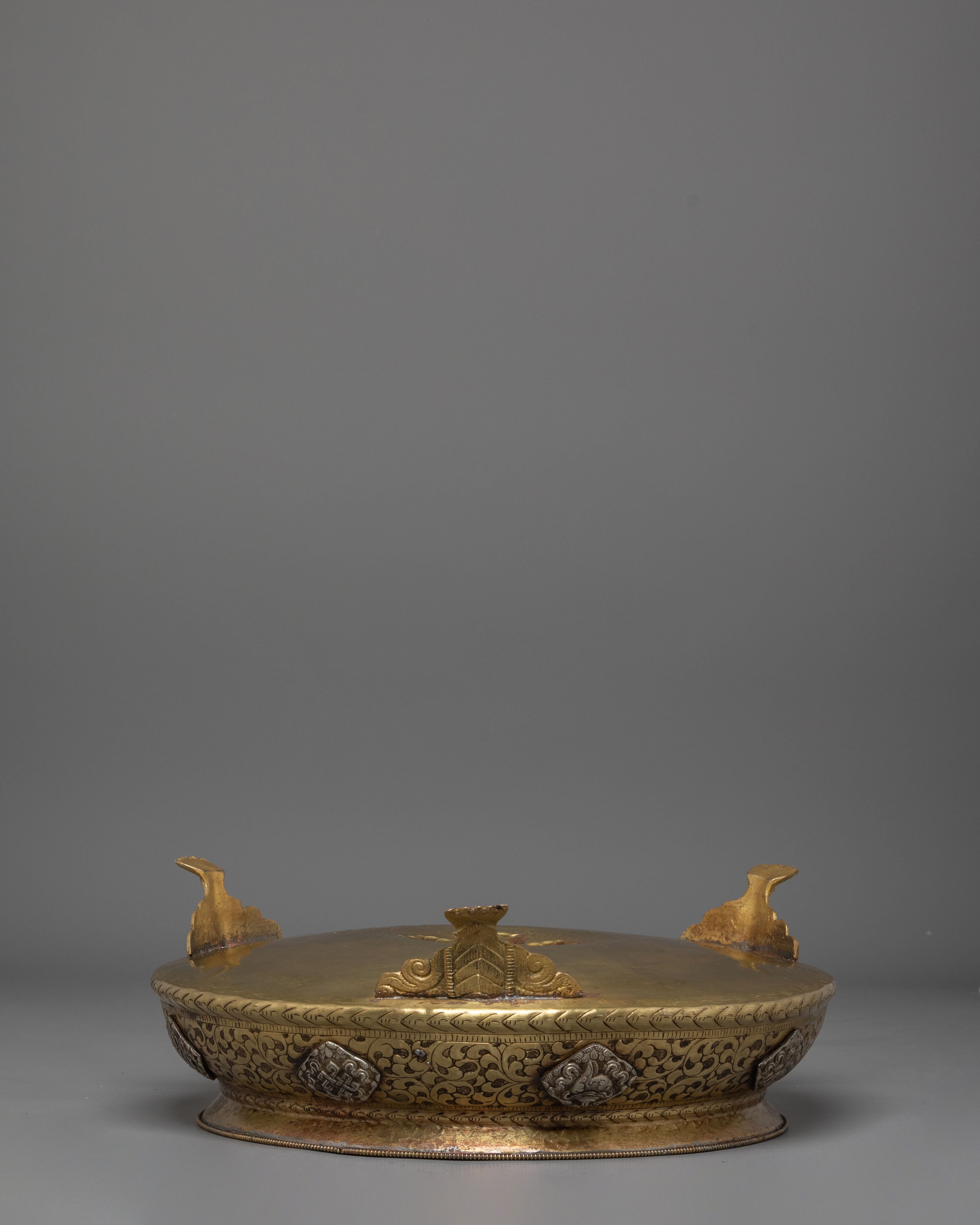 Decorative Ritual Urli Bowl | Traditional Buddhist Art