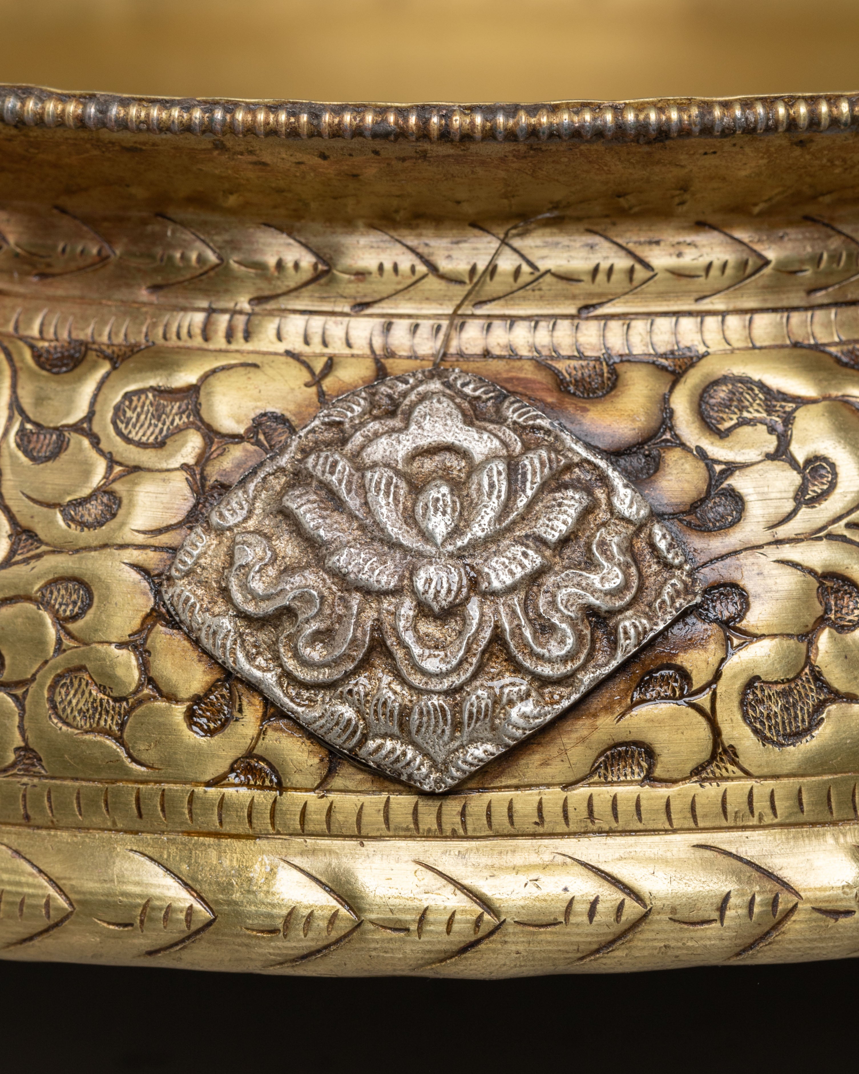 Decorative Ritual Urli Bowl | Traditional Buddhist Art