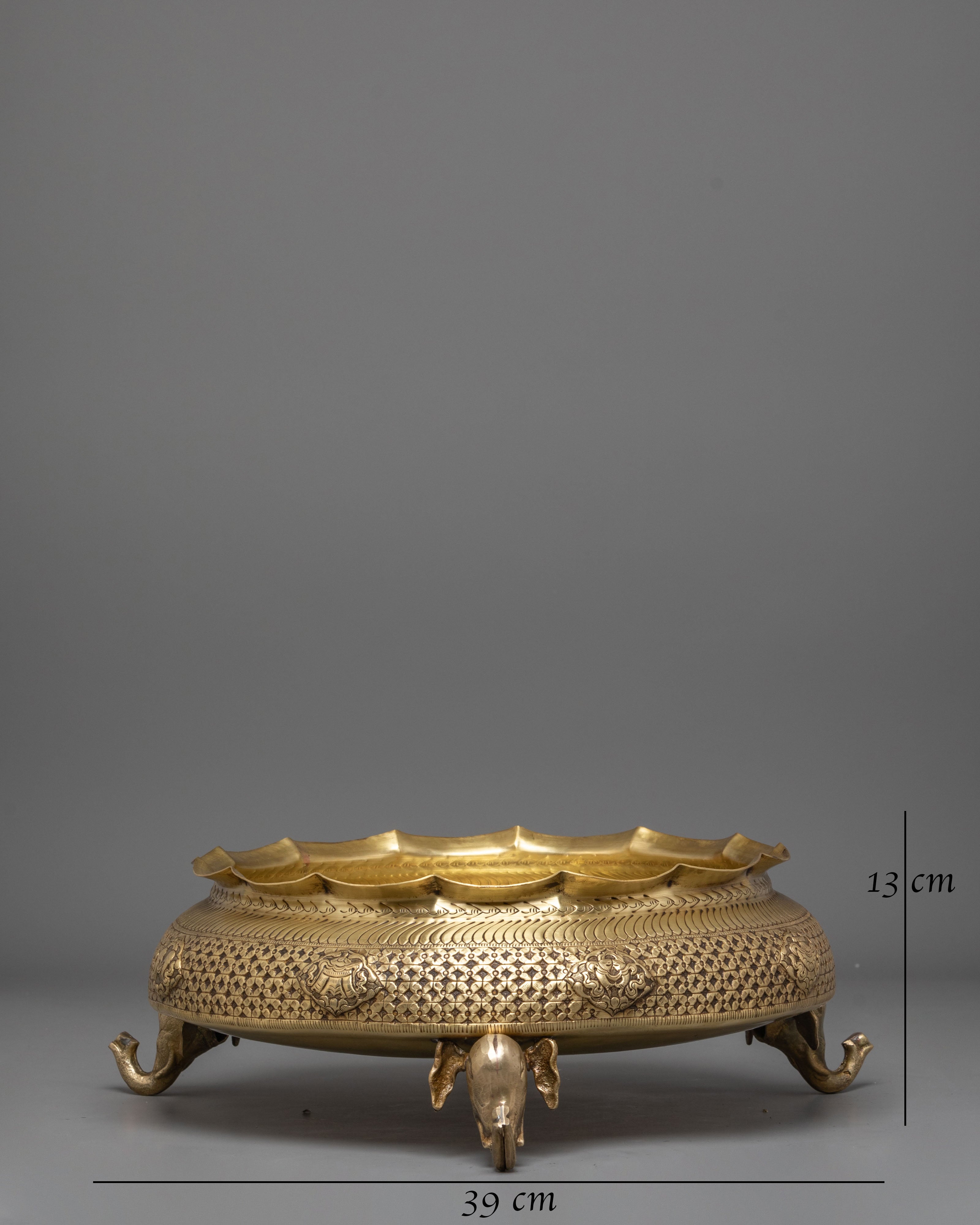 Himalayan Decorative Urli Bowl | Buddhist Sacred Art