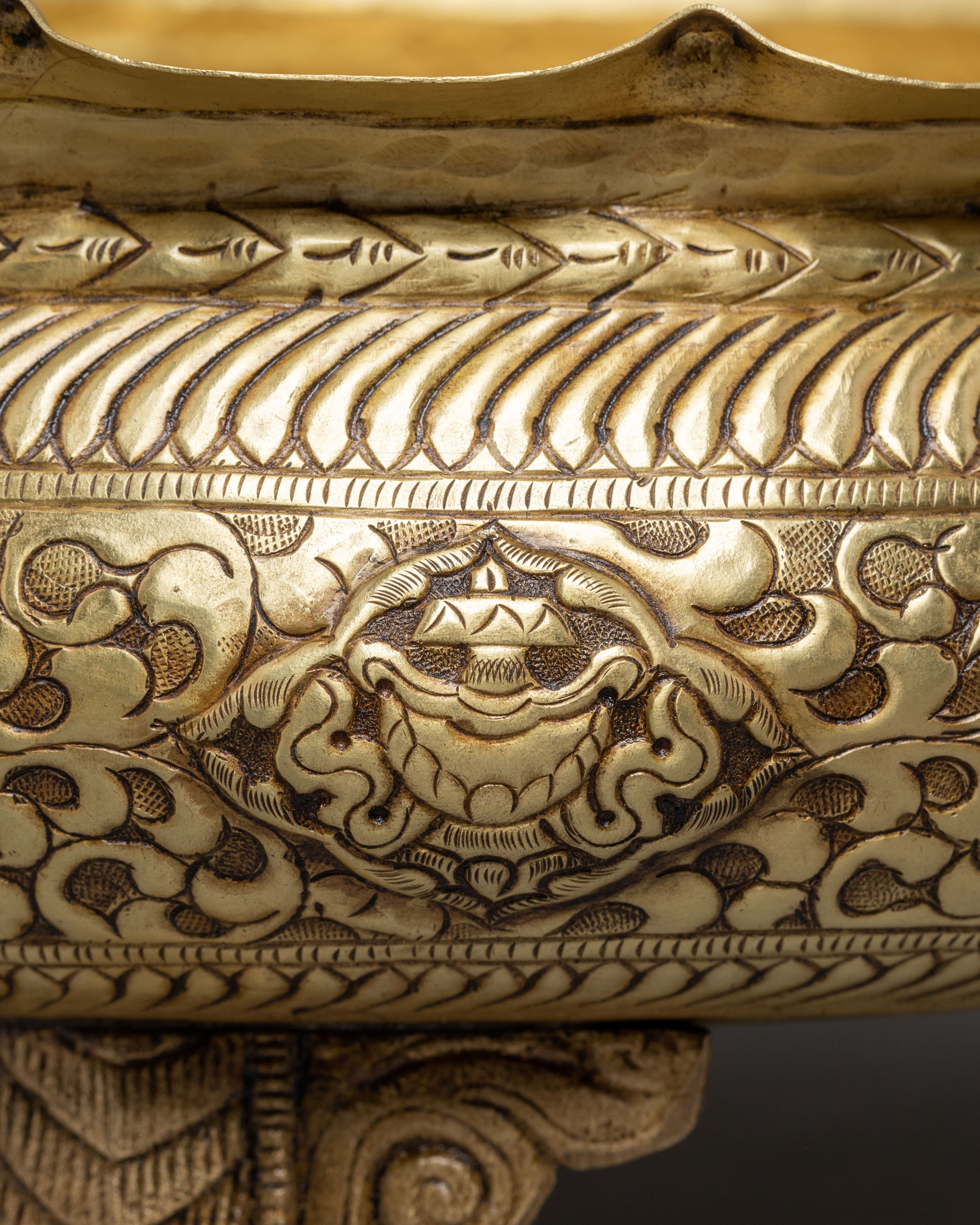Traditional Urli Bowl for Home Decor | Handcrafted Bronze Decorative Vessel