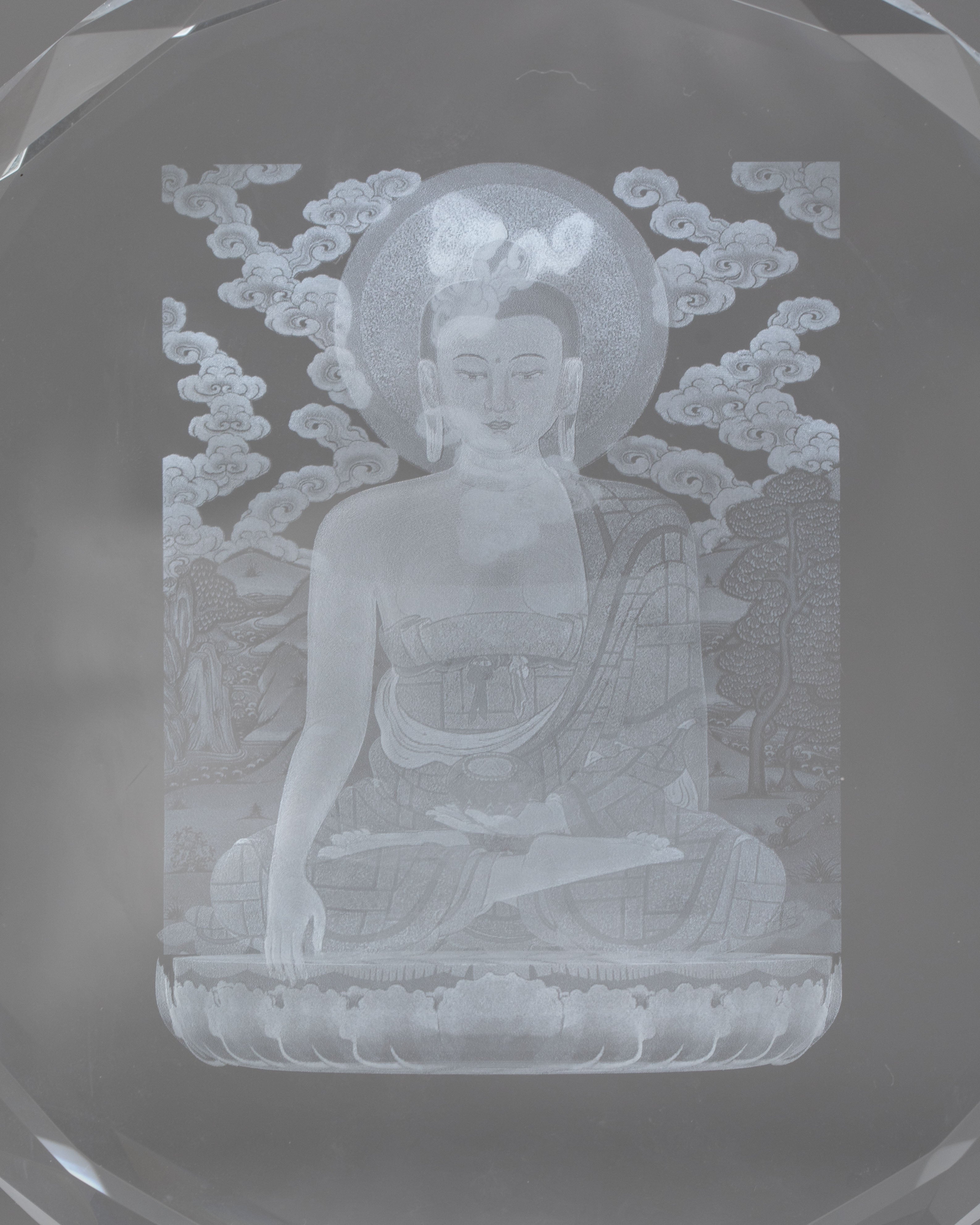 Glass Shakyamuni Buddha for Decor | Symbol of Wisdom