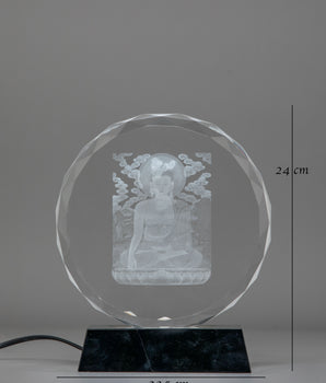 Glass Shakyamuni Buddha for Decor | Symbol of Wisdom