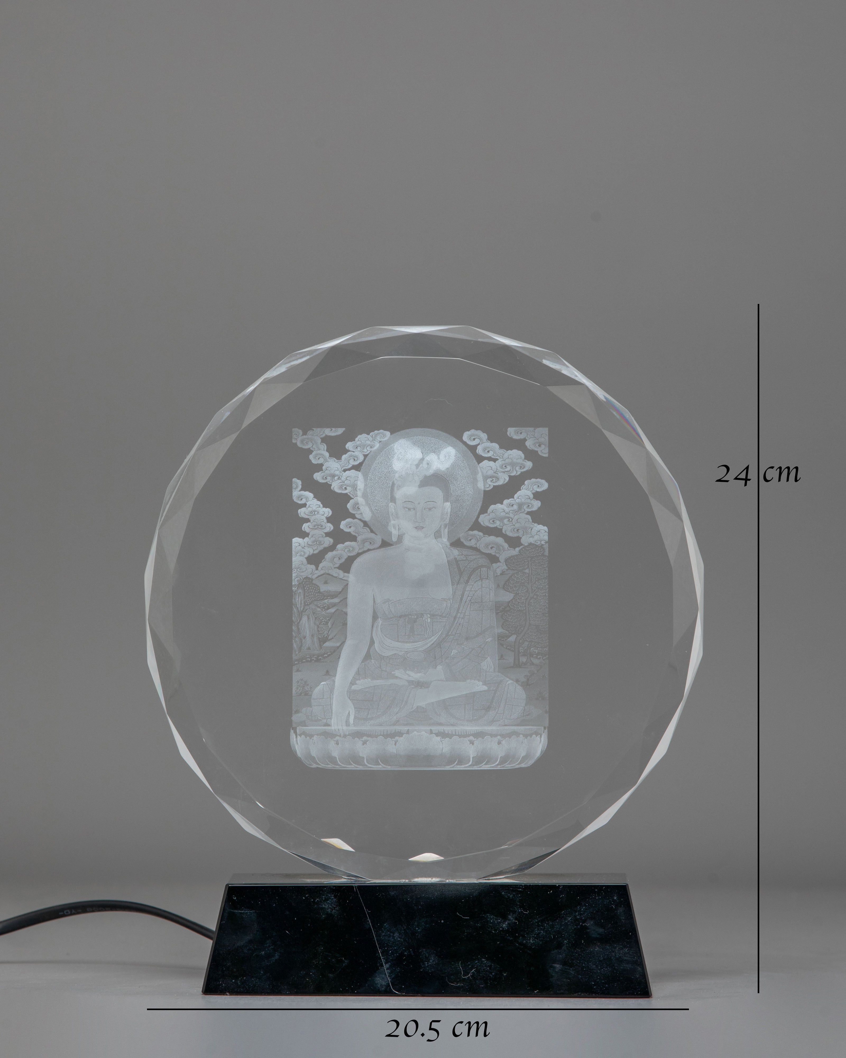 Glass Shakyamuni Buddha for Decor | Symbol of Wisdom