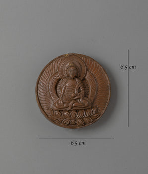 Tibetan Manjushri Mandala Decor | Copper Buddhist Mandala Art