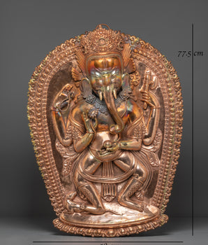 Handcrafted Copper Ganesha Wall Hanging | Spiritual and Decorative Art for Home