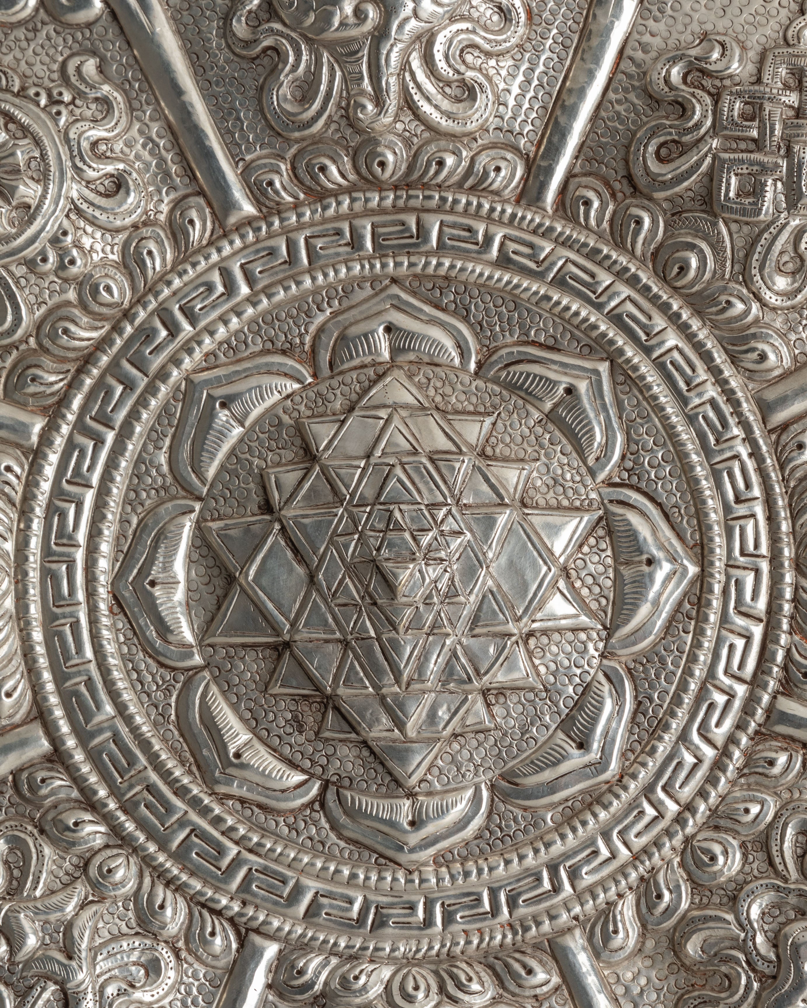 Sri Yantra Mandala Wall Art | Eight Auspicious Symbol Wall Hanging