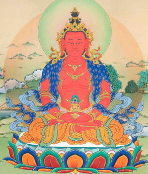 Amitayus, Buddha of Long Life Canvas Print | Buddha of Longevity Unveiled |  High-Quality Buddha Print From Nepal