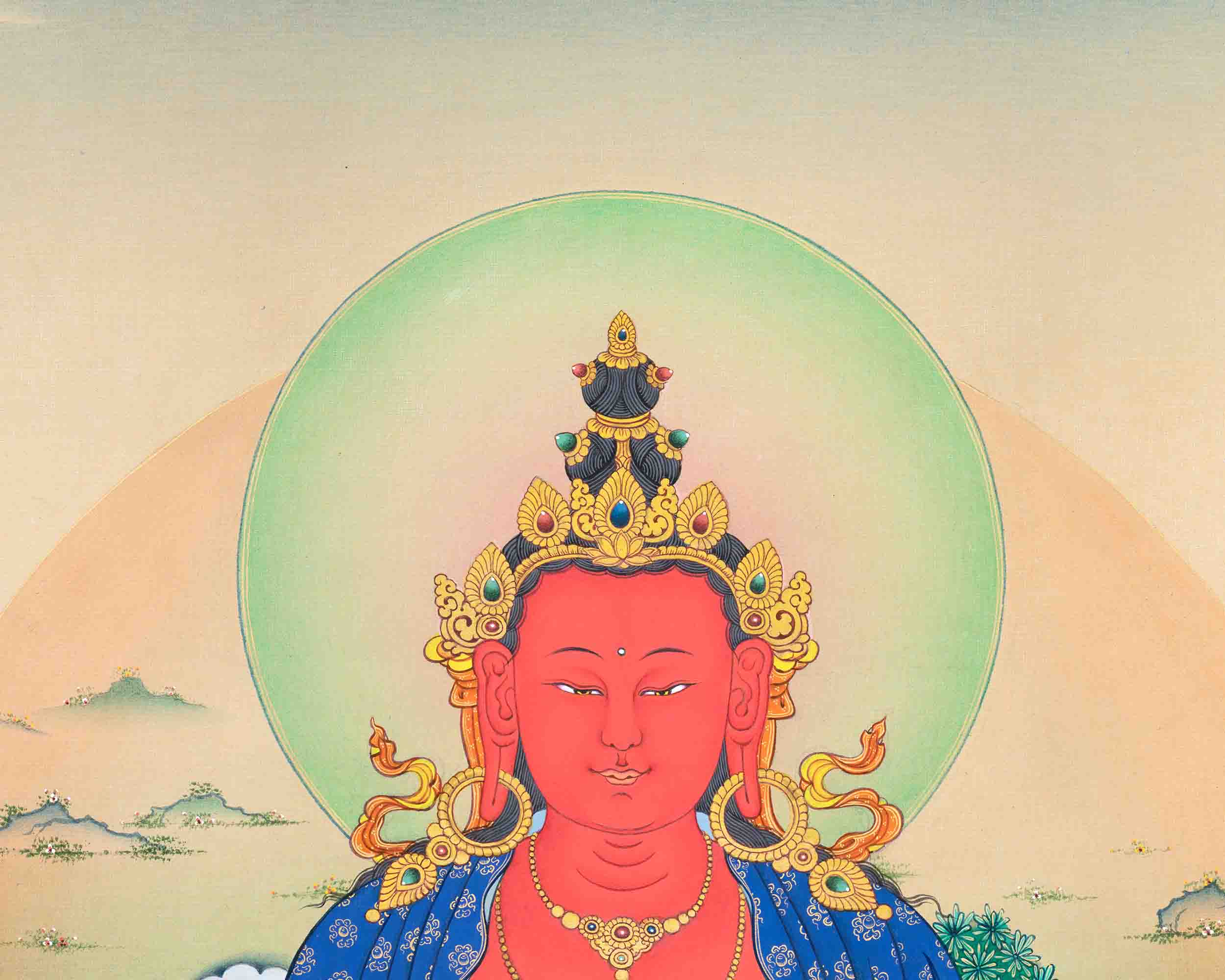 Amitayus, Buddha of Long Life Canvas Print | Buddha of Longevity Unveiled |  High-Quality Buddha Print From Nepal