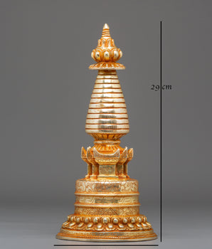 Traditional Tibetan Ritual Stupa | Sacred Buddhist Symbol of Enlightenment