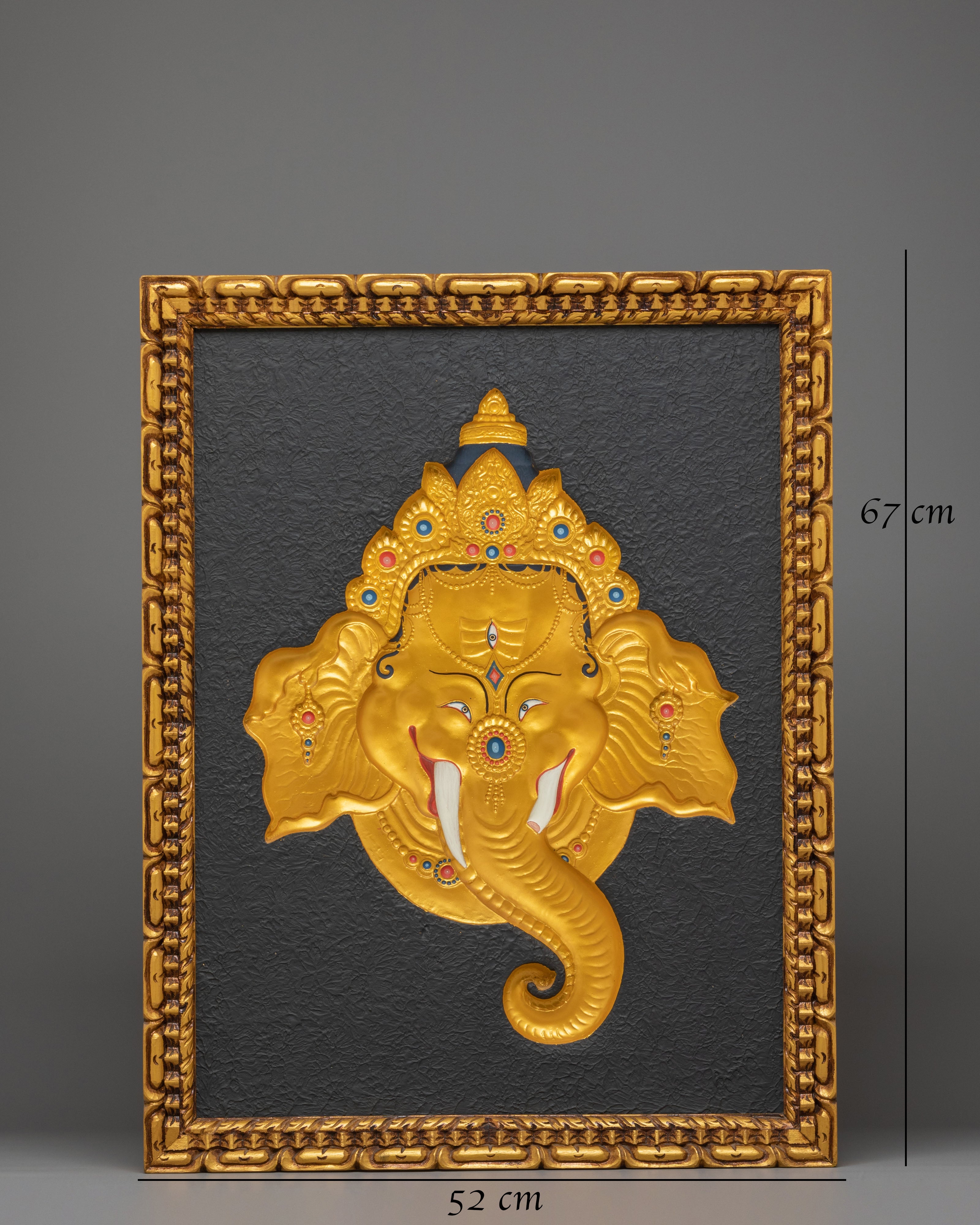 Handcrafted Ganesha Wall Art | Wooden Relief Wall Hanging for Home Decor