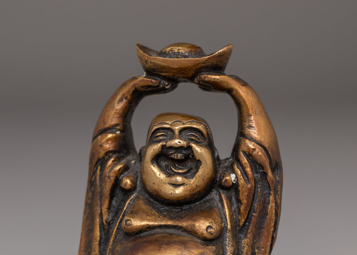 Handcrafted Laughing Buddha Statue | Brass Feng Shui Decor