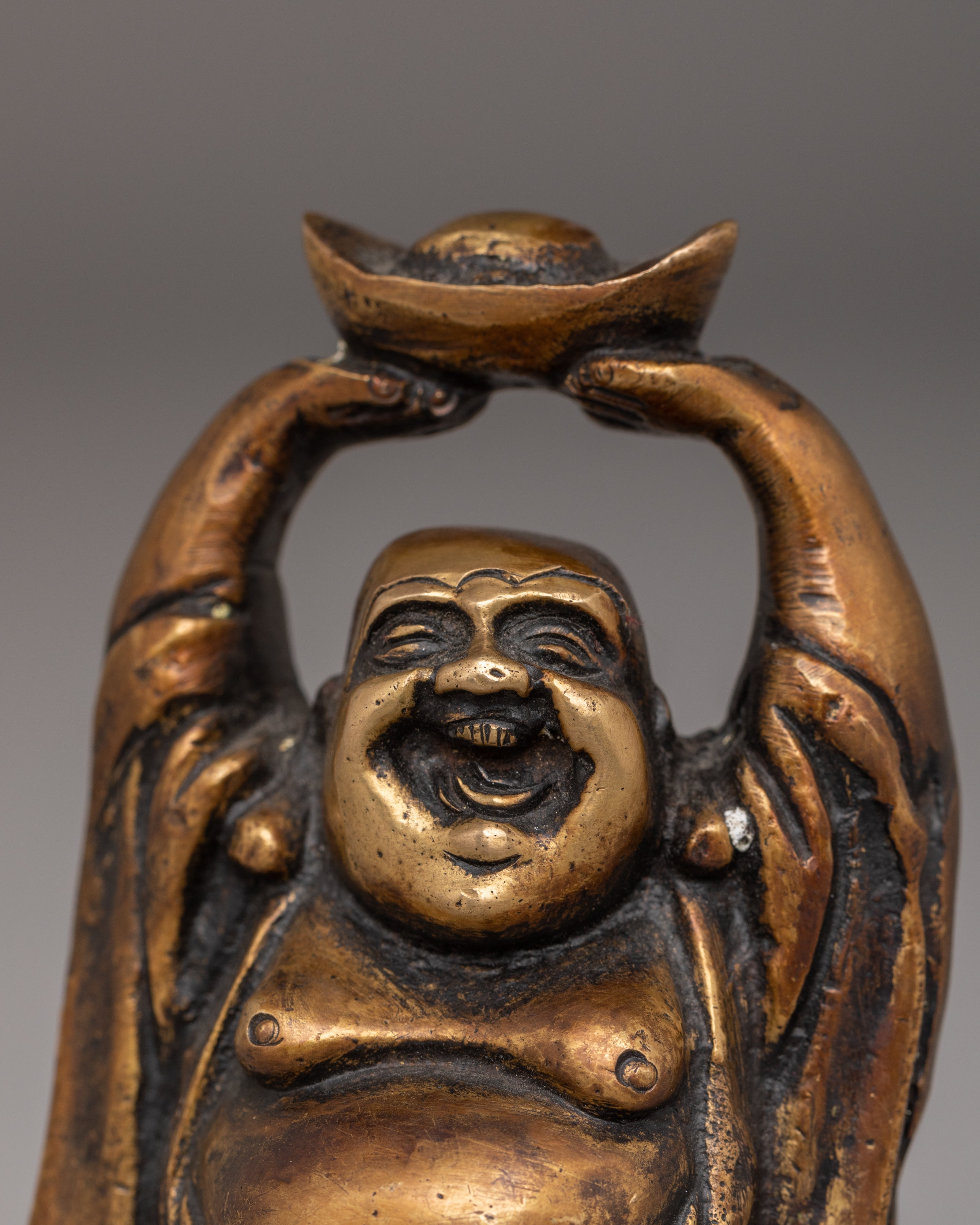 Handcrafted Laughing Buddha Statue | Brass Feng Shui Decor