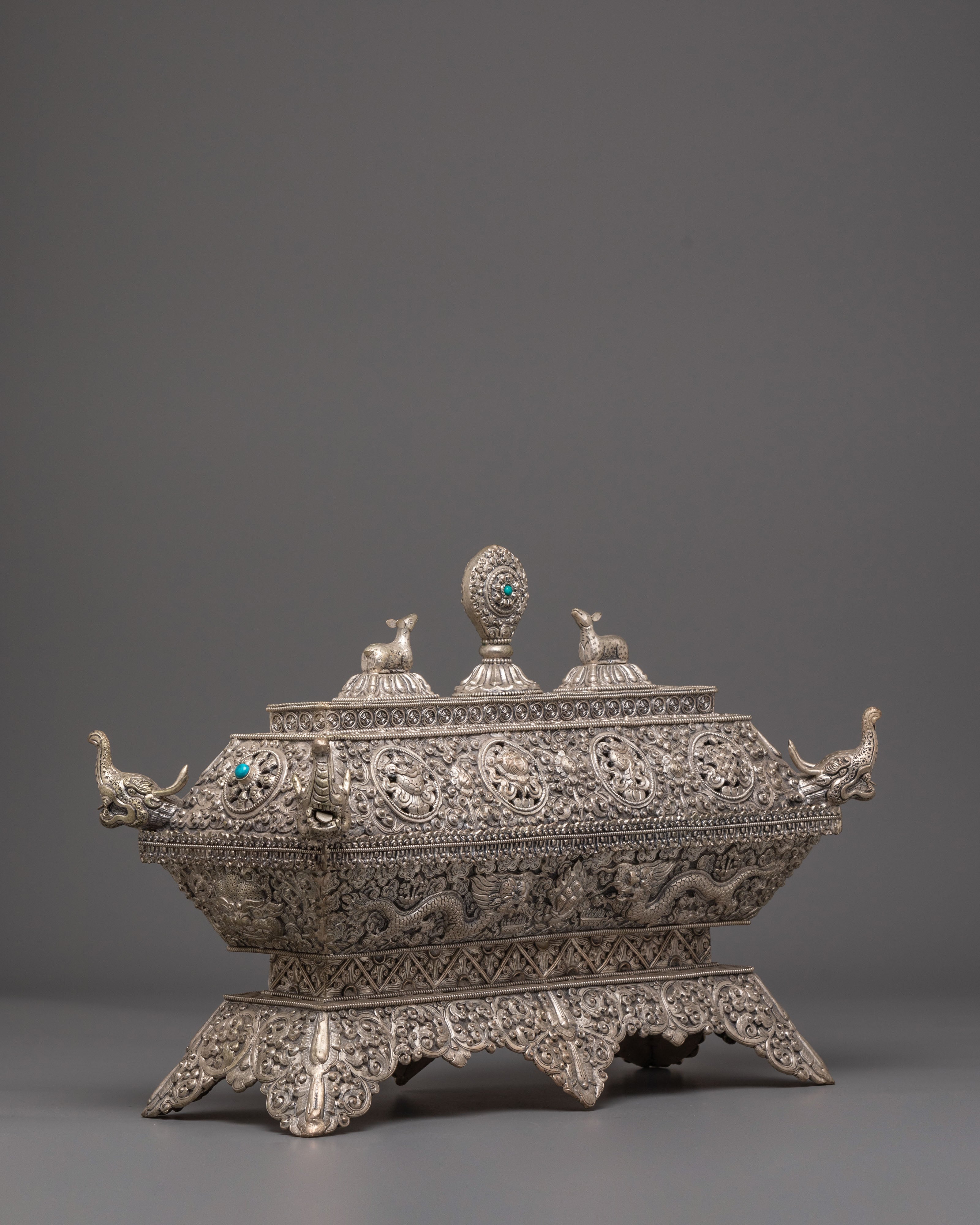 Tibetan  Handcrafted Incense Burner | Sacred Buddhist Altar Decor