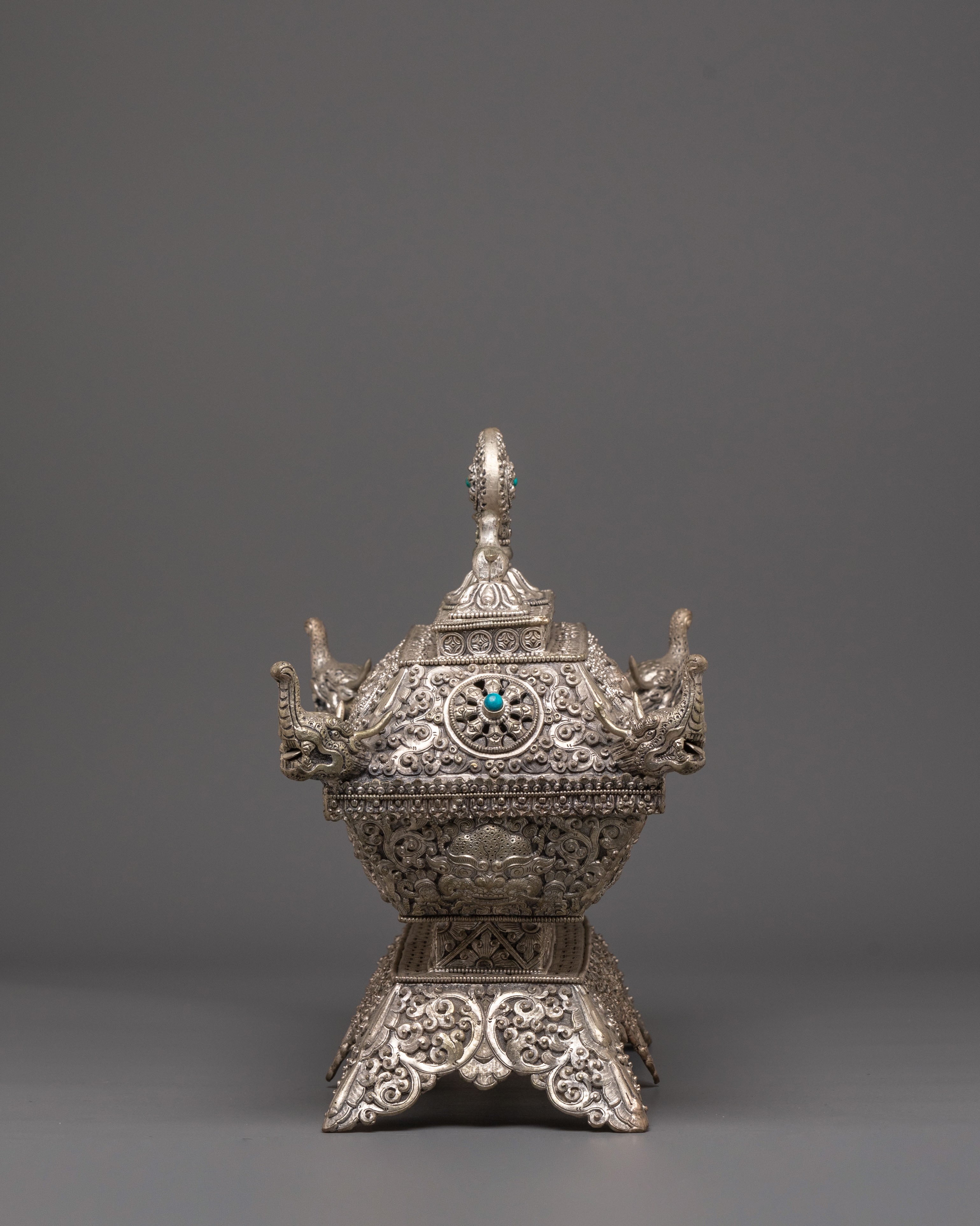 Tibetan  Handcrafted Incense Burner | Sacred Buddhist Altar Decor